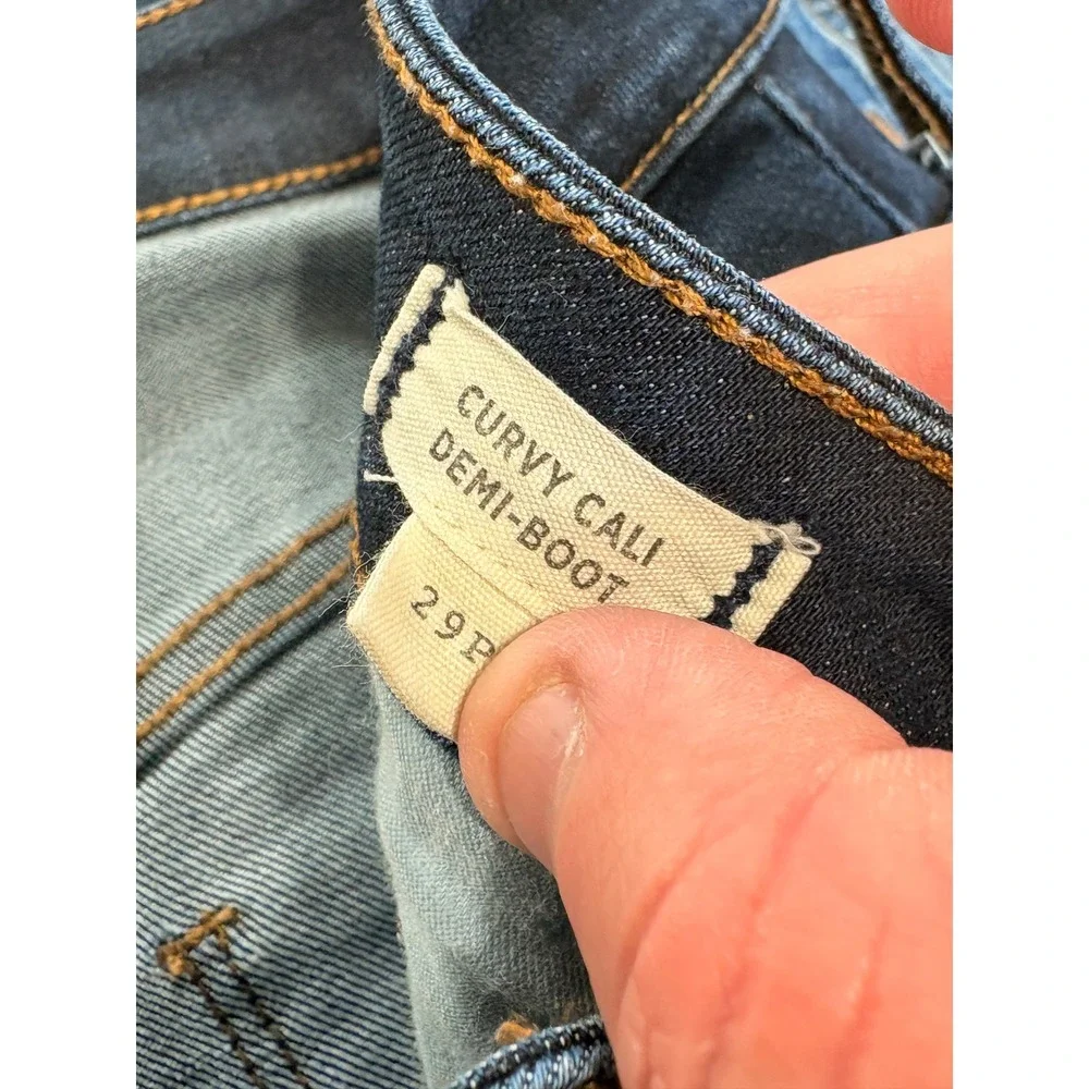 Madewell Curvy Cali Demi-Boot‎ Jeans Dark Indigo High Rise 29P AJ305